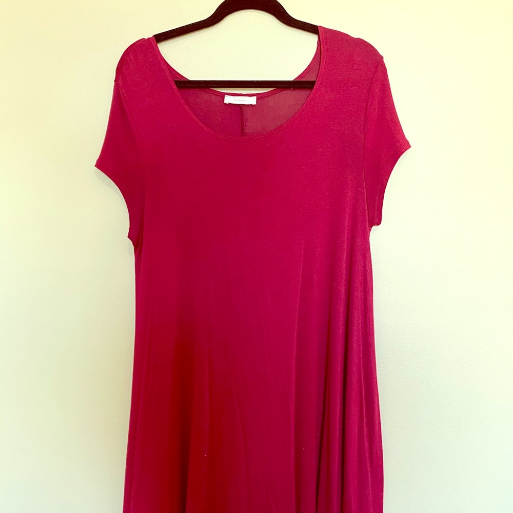 Red T-shirt Swing Dress!!